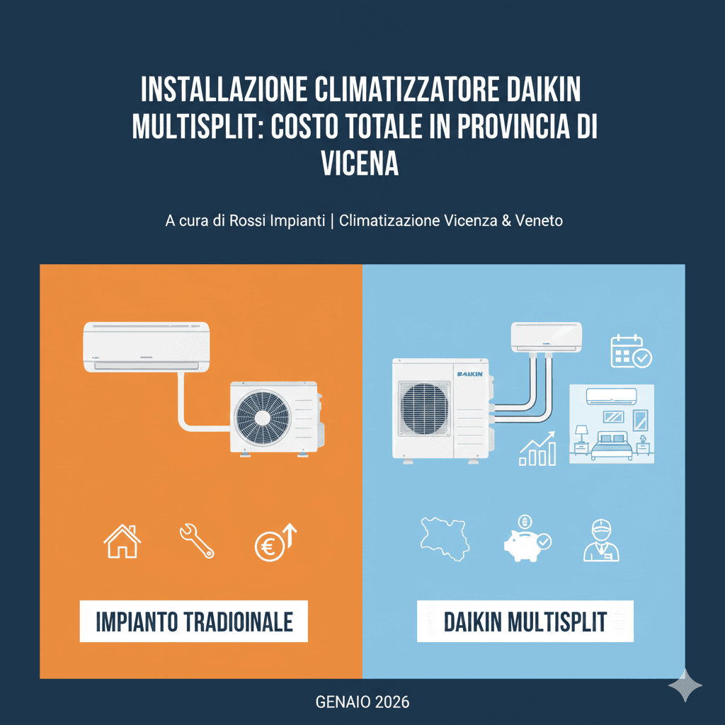 Installazione climatizzatore Daikin multisplit costo totale in provincia di Vicenza